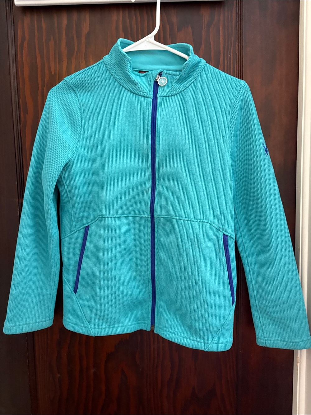 Spyder Mint Green Knit Top with Purple Logo